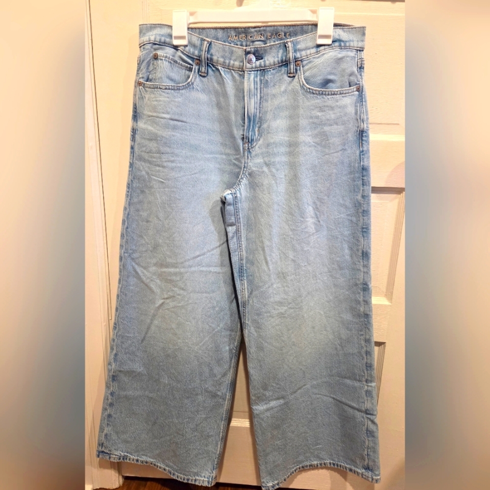 American Eagle Outfitters Low Rise Jeans Ultra Wide Wide Leg Jeans